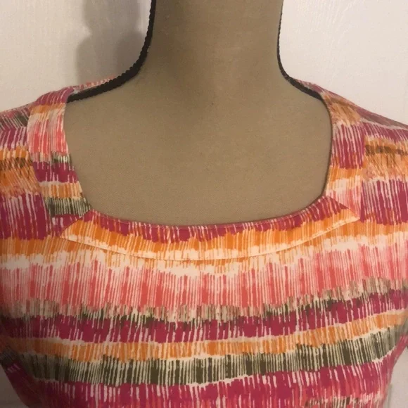 Kim Rogers Multicolored Striped T-Shirt Size Large - Picture 6 of 11